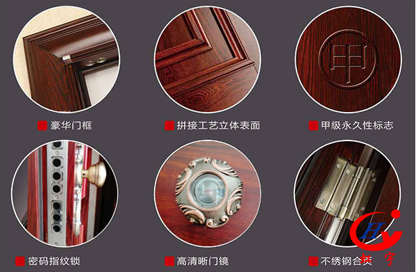虹宇無(wú)鎖孔智能防盜門做工